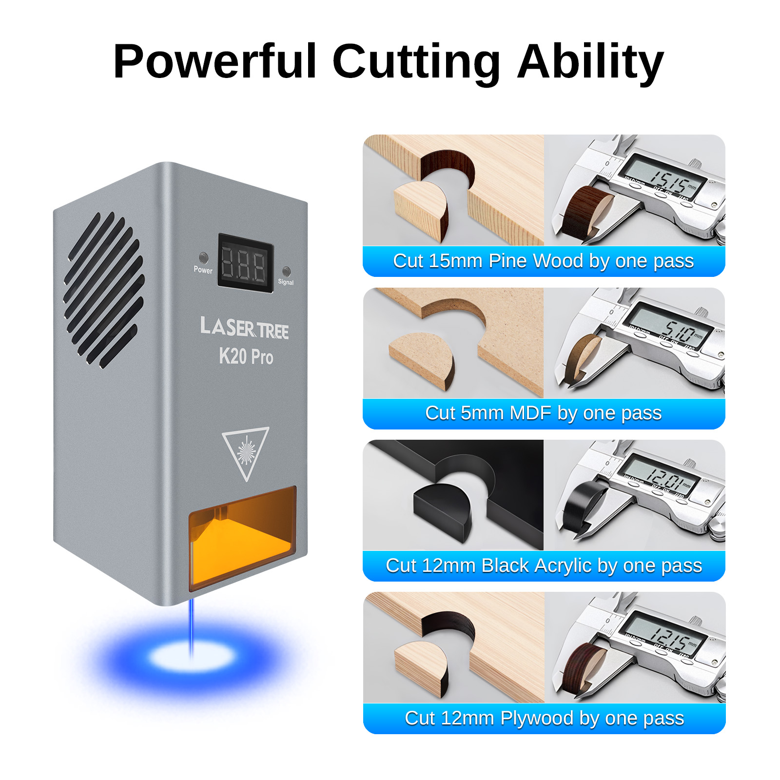LASER TREE K20 20W Optical Pow - Industrial Laser Cutter ulasan dan harga