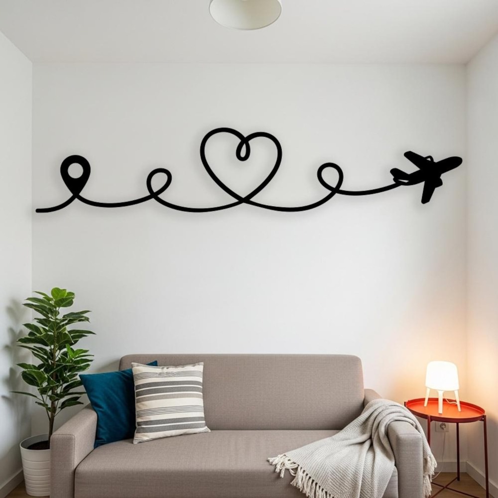 Flat Travel Metal Wall Art, La - Industrial Laser Cutter ulasan dan harga