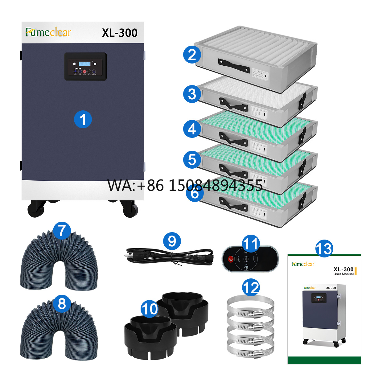 H13 330W 5-stage Filters  Extr - Co2 Laser Engraving Machine ulasan dan harga