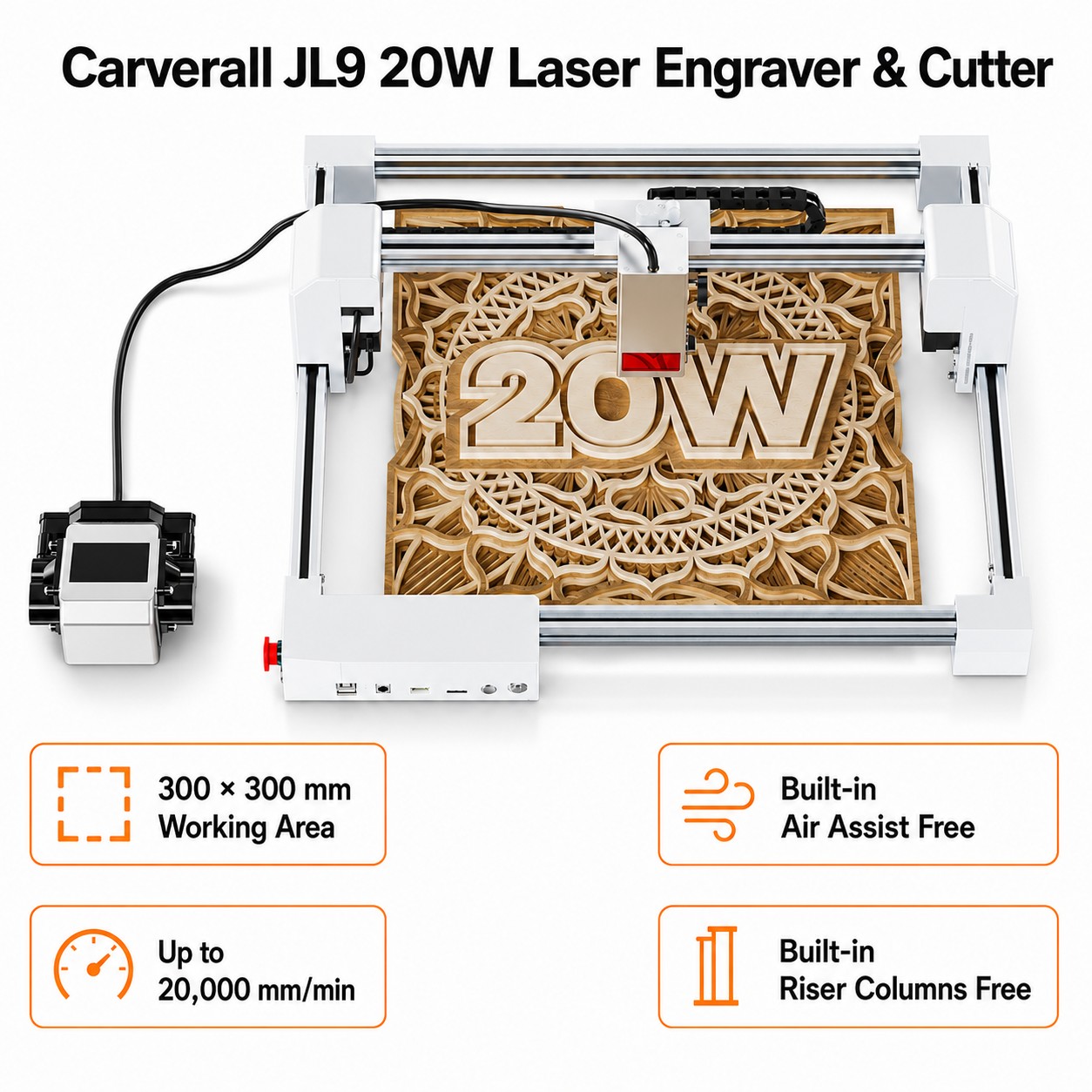 Carverall JL9 20W Laser Engrav - Industrial Handheld Laser Engraver ulasan dan harga