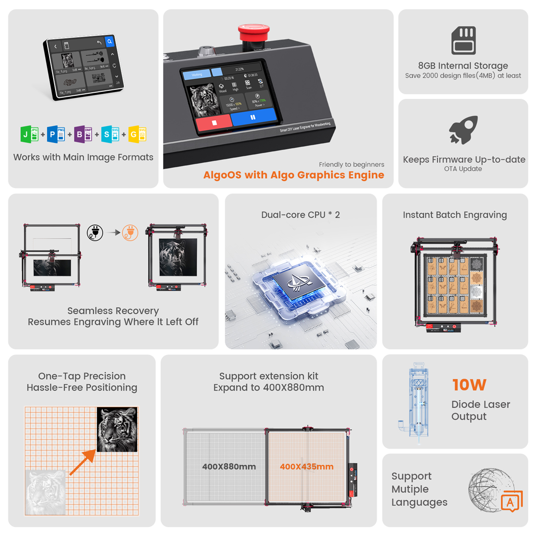 AlgoLaser DIY KIT MK2 10W Lase - Industrial Laser Cutter ulasan dan harga